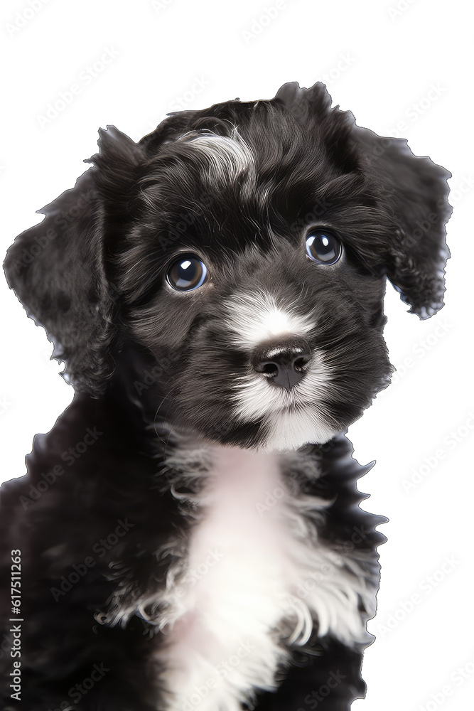 Close-up of a cute puppy dog sitting looking forward. On a transparent background - Generative AI
Close-up of a cute puppy dog sitting looking forward. On a transparent background - Generative AI