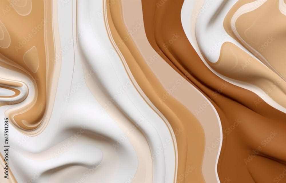 Fluid Abstraction Realistic Forms of White and Beige Makeup generative AI Fluid Abstraction Realistic Forms of White and Beige Makeup generative AI