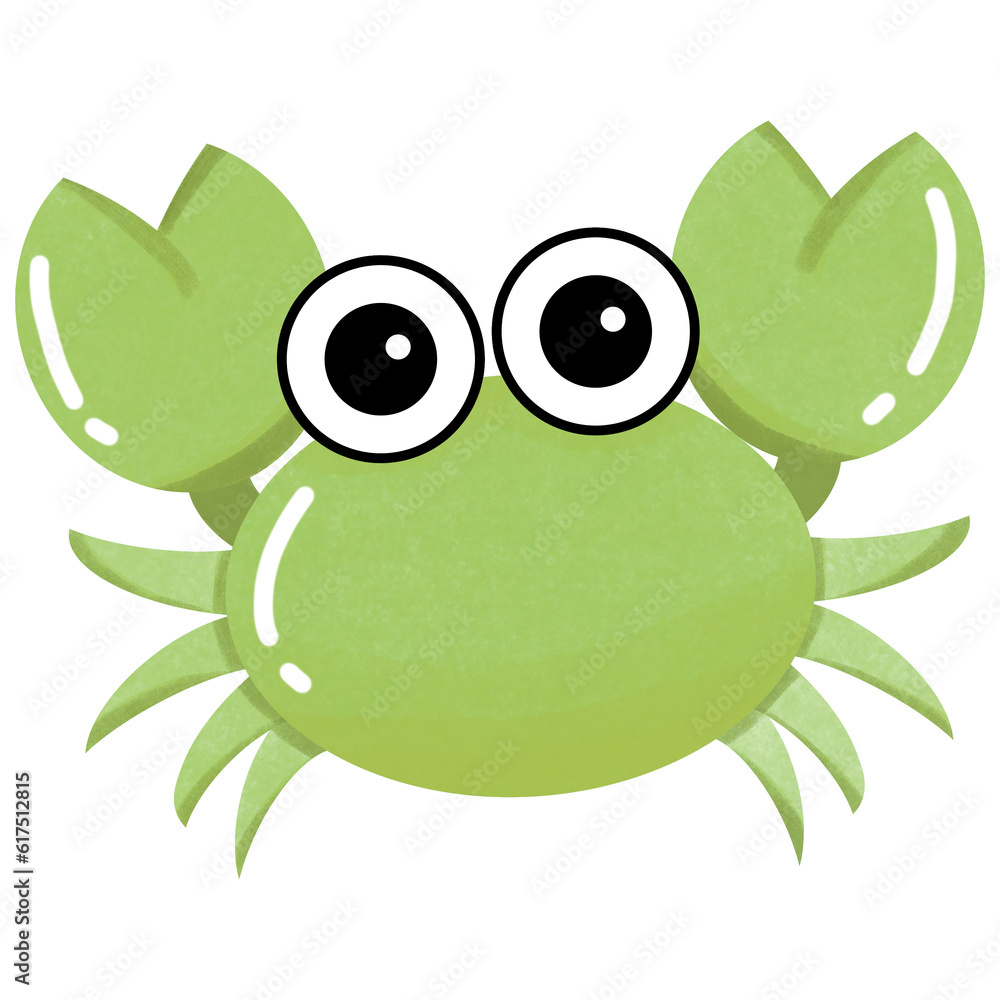 Fototapeta premium funny green monster crab