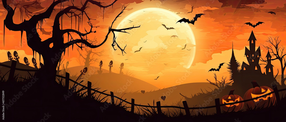 halloween banner,Ai generativ