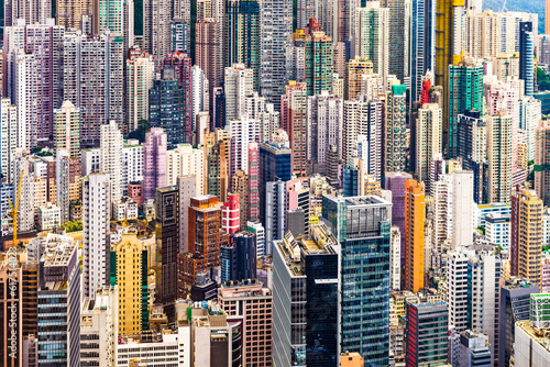 Hong Kong China dense cityscape