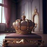 a princess crown sitting on a dais royalty 