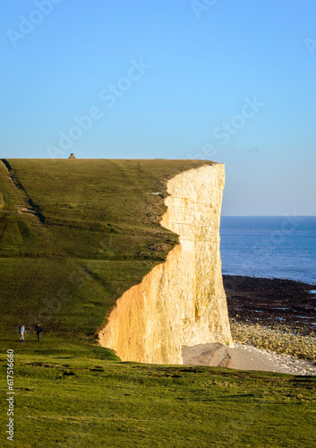 The cliff edge of England Seven Sister before the sunset