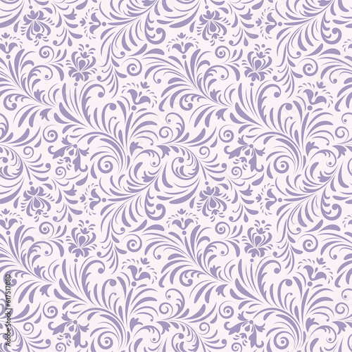 Illustration of seamless pattern with abstract flowers.Floral background © Designpics
