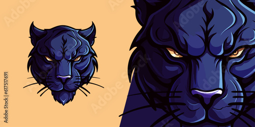 Dynamic Black Panther Logo Mascot: Striking Vector Graphic for Teams