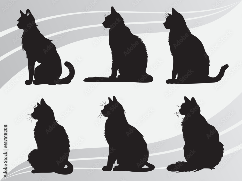 Cat, Kitty, Cat Svg, Cat Silhouette, Cat Svg Bundle, Black Cat Svg, Cut Cutting Files, Pet Clipart
