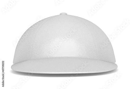 Front View of White Hat. Isolated on White Background. 3D illustration