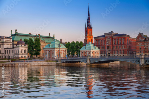 Photography Image of Stockholm, Sweden during twilight blue hour.