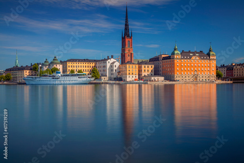 Cityscape image of Stockholm, Sweden during summer morning.