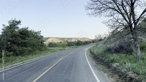 Wallpaper Mural The badlands hills and mountains in Theodore Roosevelt National Park in North Dakota. Torontodigital.ca