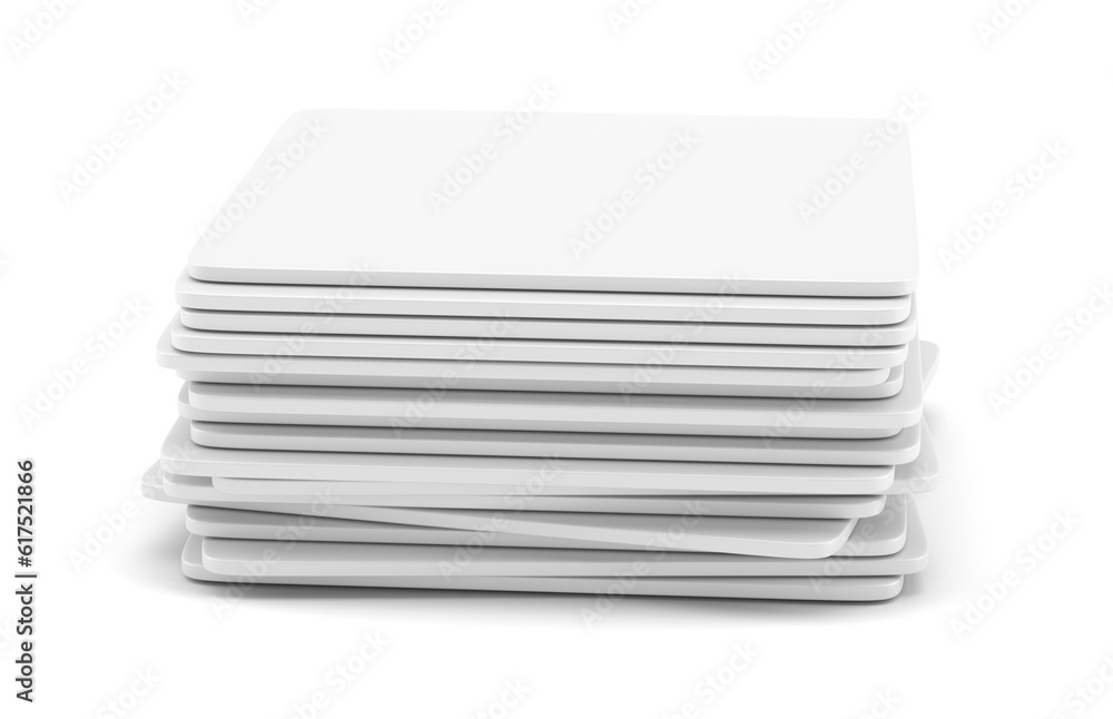 Empty white beer coaster. Isolated on white background. 3d illustration Empty white beer coaster. Isolated on white background. 3d illustration