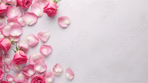 beautiful romantic background with pink roses for the holiday