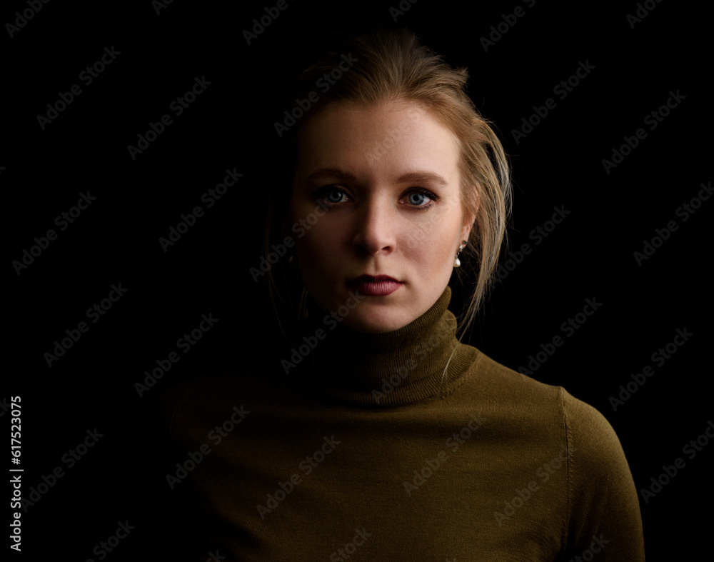 close up portrait of pretty girl. Beautiful woman face close up portrait of pretty girl. Beautiful woman face