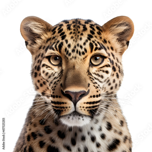 Leopard  full body  isolated on white background