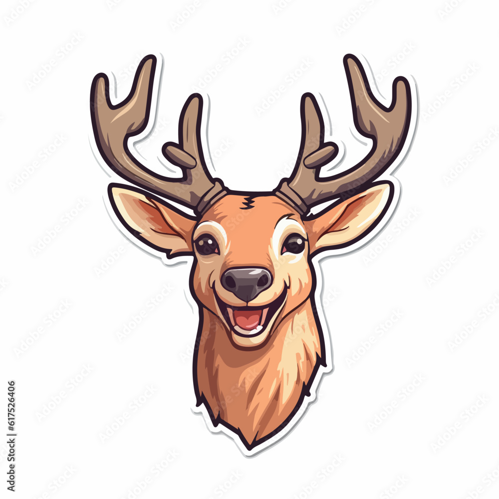 Deer in icon, logo style. Cartoon animal design. Flat vector illustration isolated
Deer in icon, logo style. Cartoon animal design. Flat vector illustration isolated