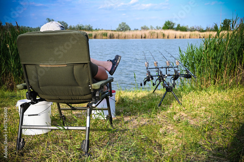 Obraz na płótnie one of the best hobbies, fishing rod w salonie