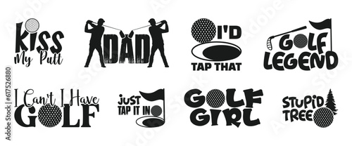 Golf T shirt Design Bundle, Vector Golf T shirt  design, Golfing shirt,  Golf typography T shirt design Collection