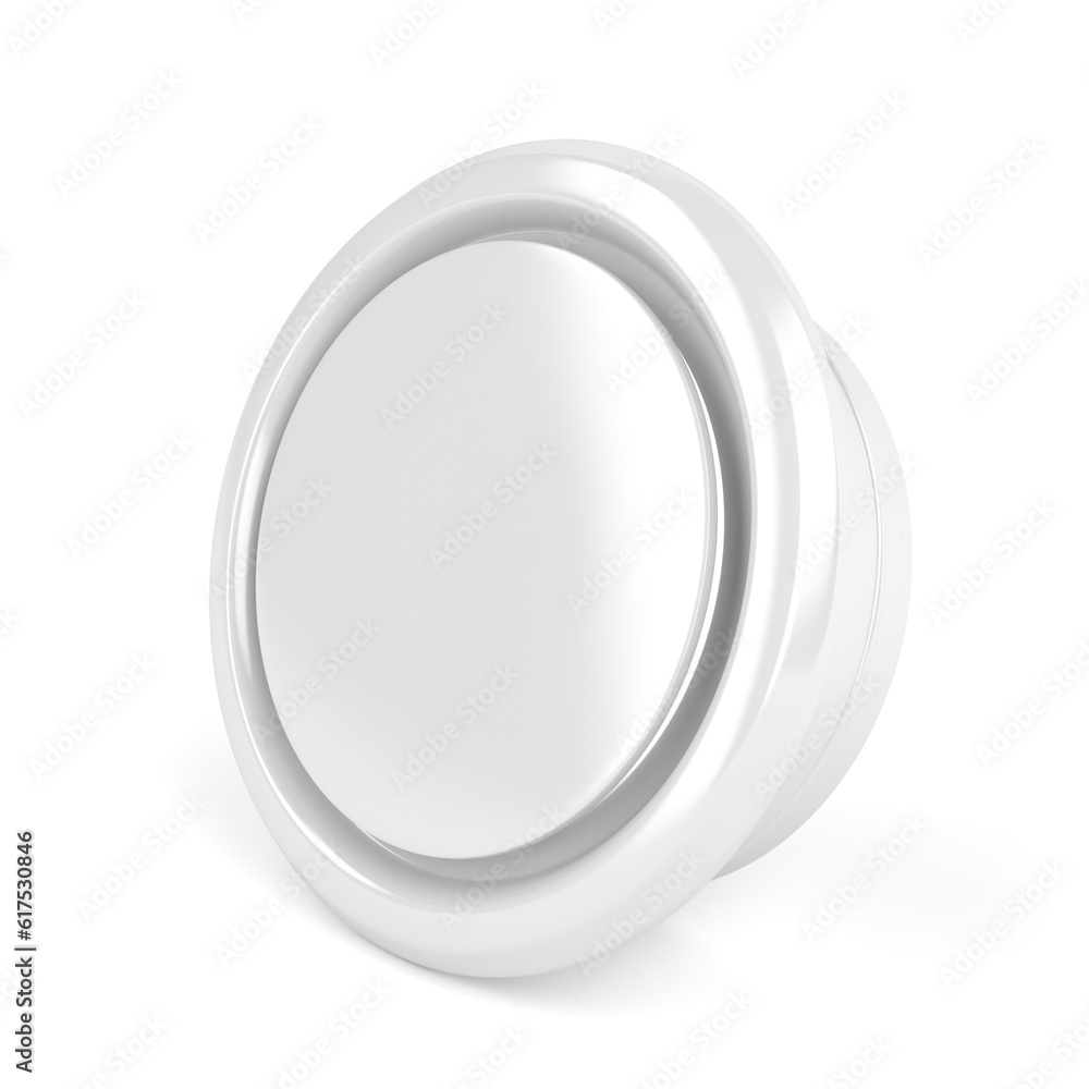 Round air vent cover on white background Round air vent cover on white background
