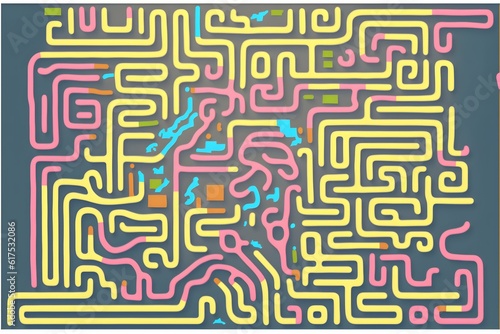 colorful maze map 
