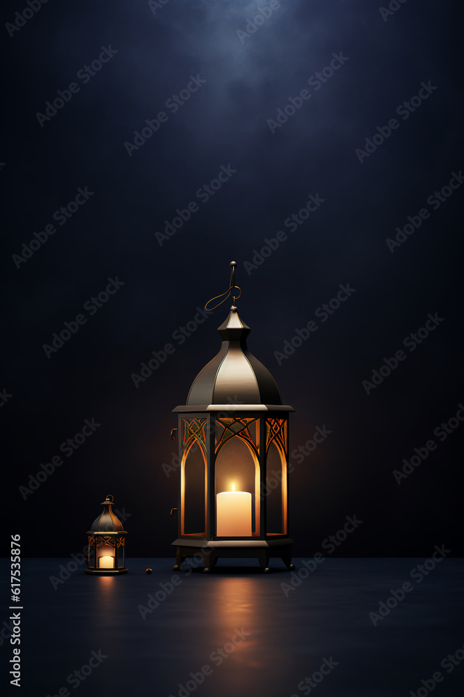 Lantern with night light background for the Muslim feast of the holy month of Ramadan Kareem Lantern with night light background for the Muslim feast of the holy month of Ramadan Kareem