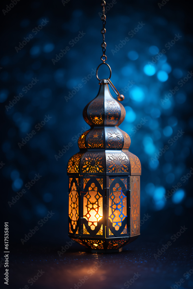 Lantern with night light background for the Muslim feast of the holy month of Ramadan Kareem Lantern with night light background for the Muslim feast of the holy month of Ramadan Kareem