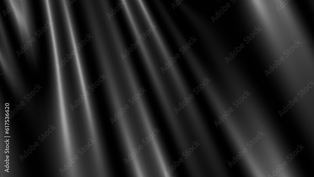 3D Illustration Abstract Black Background Silk Cloth 3D Illustration Abstract Black Background Silk Cloth
