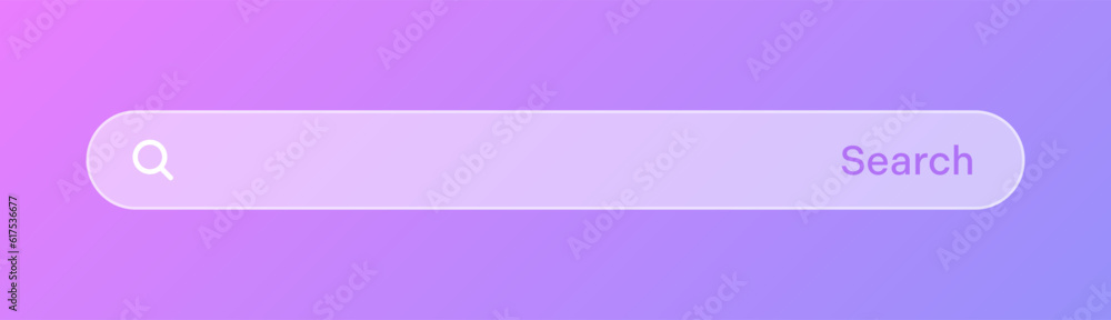 Transparent search bar. Internet browser engine with search box, address bar and text field. UI design, website interface element with web icons and push button. Vector illustration Transparent search bar. Internet browser engine with search box, address bar and text field. UI design, website interface element with web icons and push button. Vector illustration