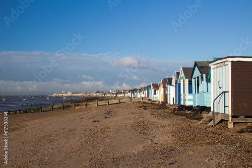 Thorpe Bay Beach, near Southend-on-Sea, Essex, England