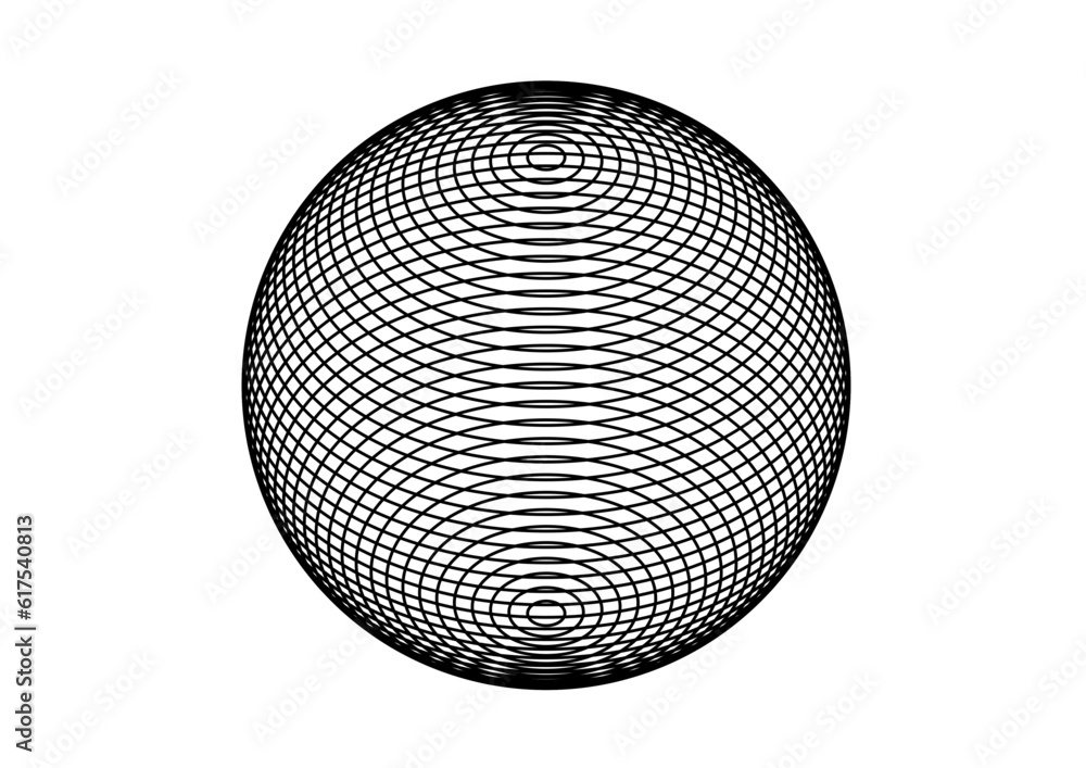 Fototapeta premium kugel mit schillernden radialen und netzartigen strukturen, modern art