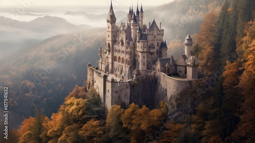 A castle sitting on top of a cliff a photo by Emmanuel HD  Background