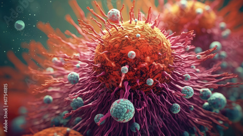 Microscopic view of a virus HD, Background