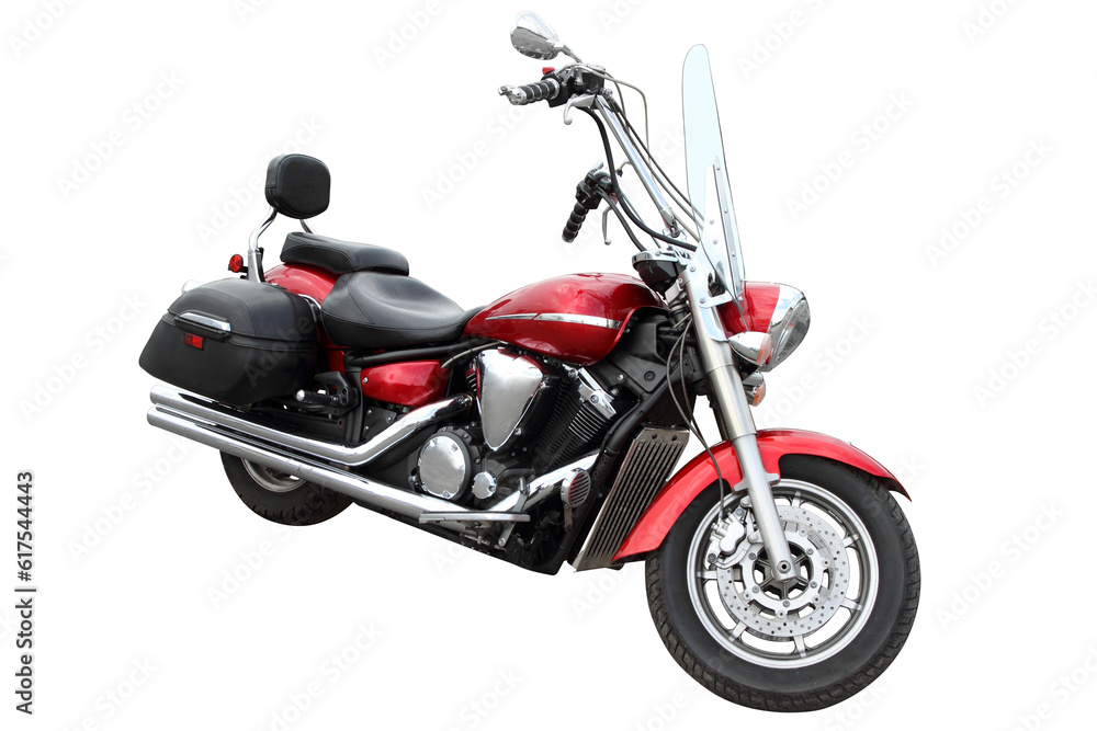 Modern red motorcycle isolated on white background. Modern red motorcycle isolated on white background.