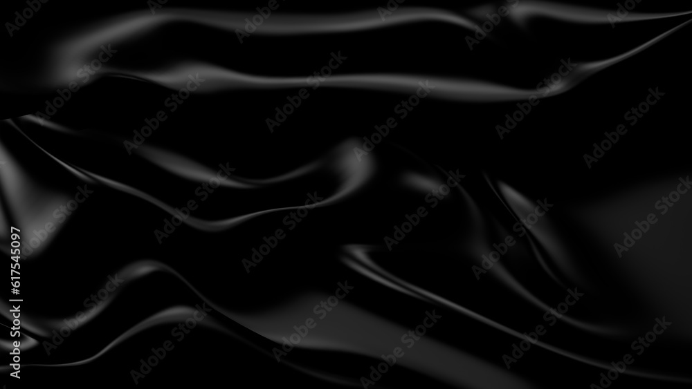 Fototapeta premium 3D Illustration Abstract Black Background with Glare