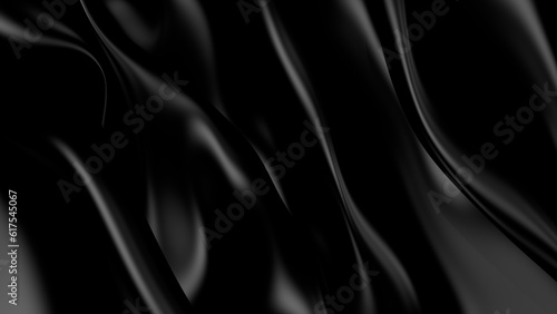 3D Illustration Abstract Black Background with Glare