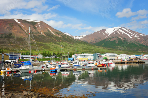 The Icelandic fishing village of Dalvik, a few miles north of Akureyri