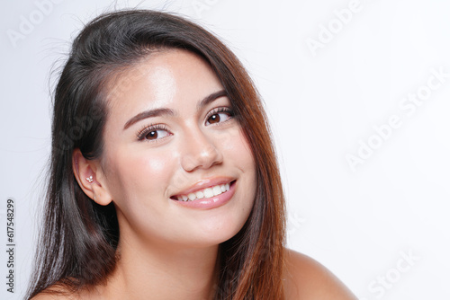 Woman model cosmetic skin teeth healthy concept