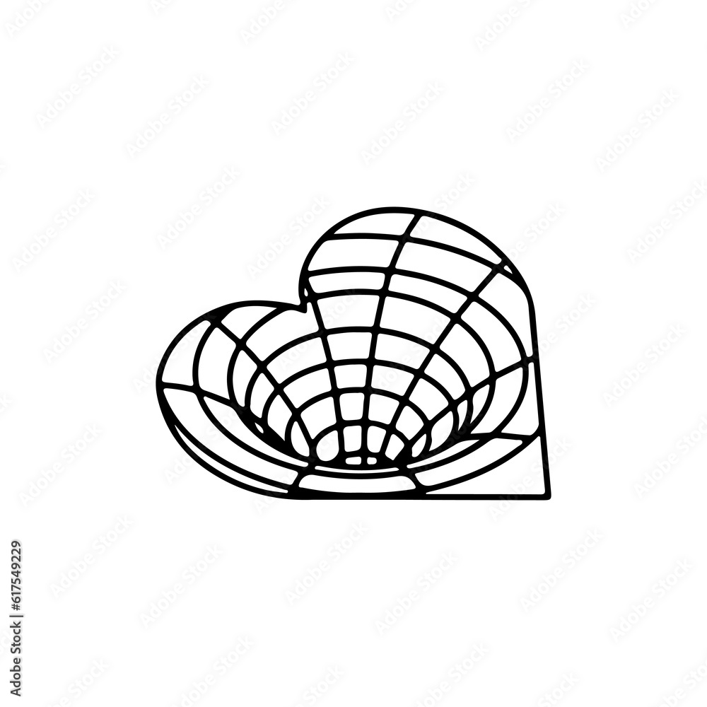 vector illustration of hollow heart concept vector illustration of hollow heart concept