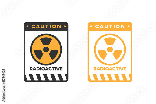 Nuclear radiation radioactive icon sign design vector, radiation hazard icon board