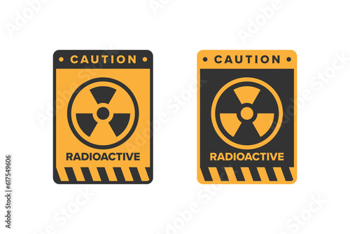 Nuclear radiation radioactive icon sign design vector, radiation hazard icon board