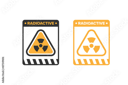 Nuclear radiation radioactive icon sign design vector, radiation hazard icon board