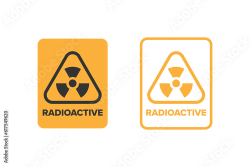 Nuclear radiation radioactive icon sign design vector, radiation hazard icon board