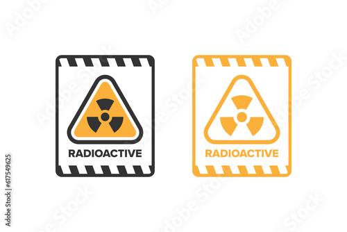 Nuclear radiation radioactive icon sign design vector, radiation hazard icon board