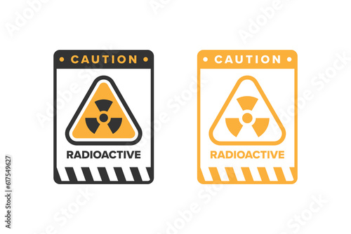 Nuclear radiation radioactive icon sign design vector, radiation hazard icon board