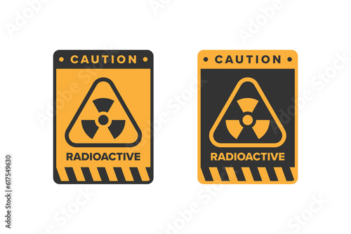 Nuclear radiation radioactive icon sign design vector, radiation hazard icon board