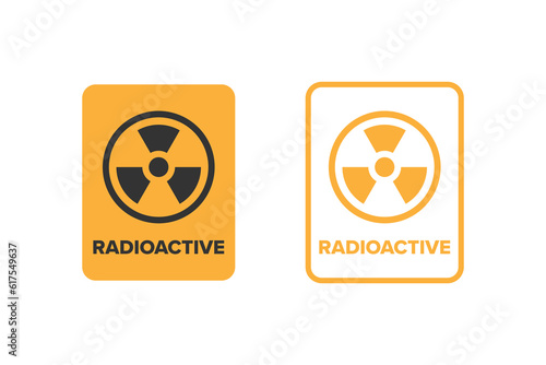 Nuclear radiation radioactive icon sign design vector, radiation hazard icon board