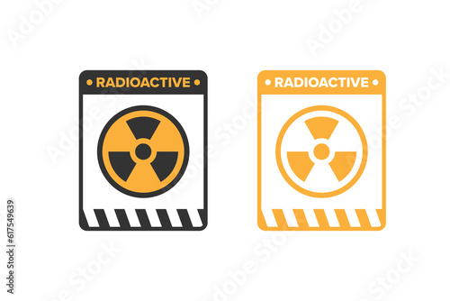 Nuclear radiation radioactive icon sign design vector, radiation hazard icon board