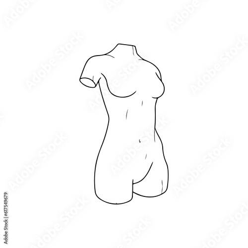 vector illustration of female body
