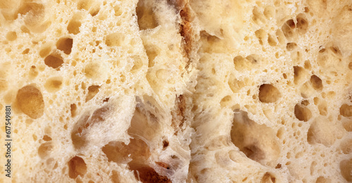 Close up of sliced sourdough bread.