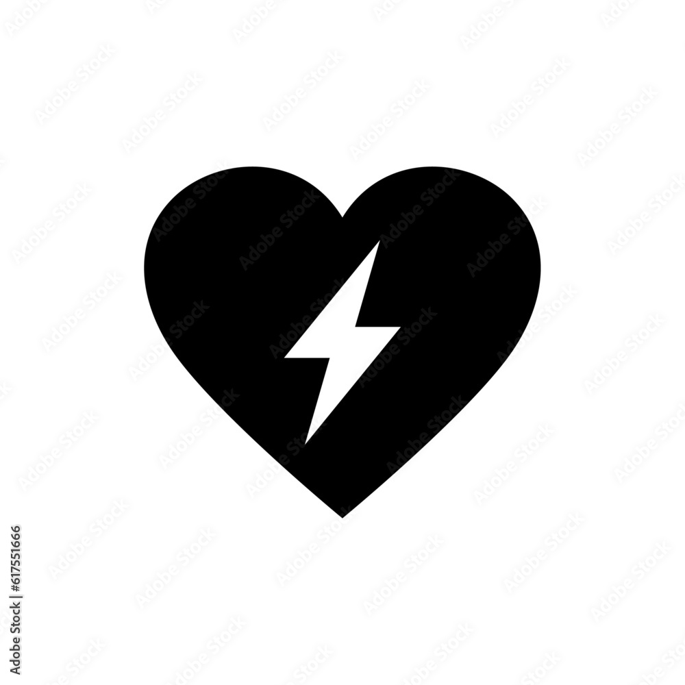 Heart with lightning icon Heart with lightning icon
