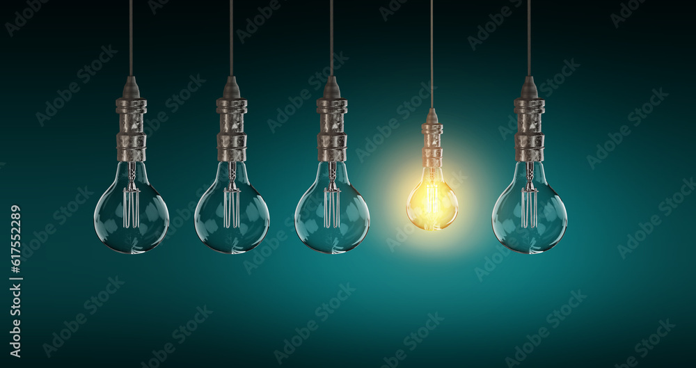 Light bulb lamps on a colour background. 3D rendering Light bulb lamps on a colour background. 3D rendering